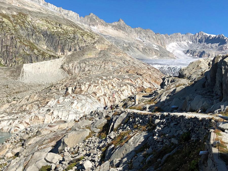 Blick auf den Rest des Rhonegletschers