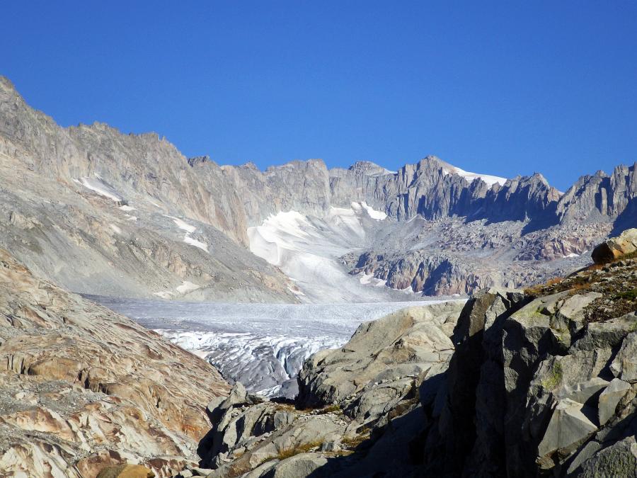 Blick auf den Rest des Rhonegletschers